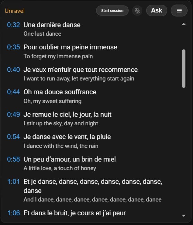 Accurate translations that reflect each sentence